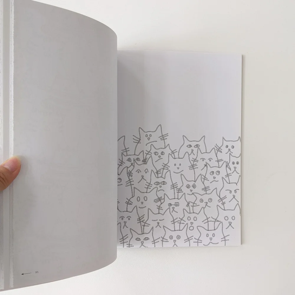 Adult Coloring Books For Antistress - Cats And Flowers Coloring Book